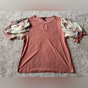 A Love Story Floral Sleeve Women's Top
